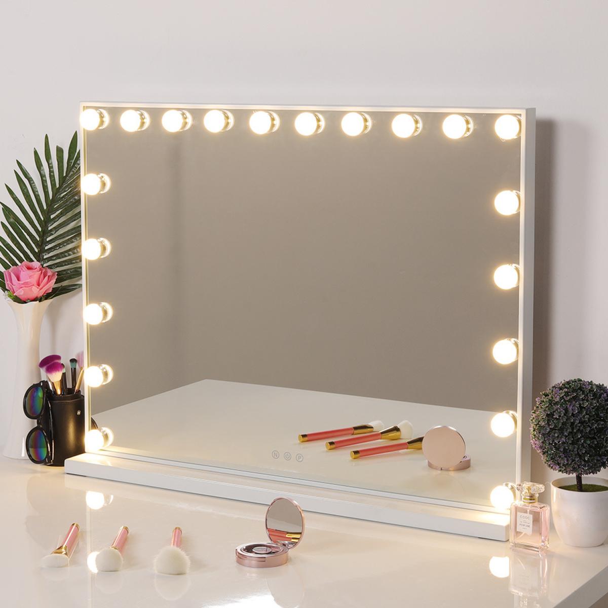 Hollywood Standard Table Vanity Mirror with LED - White / 80cm – image 8