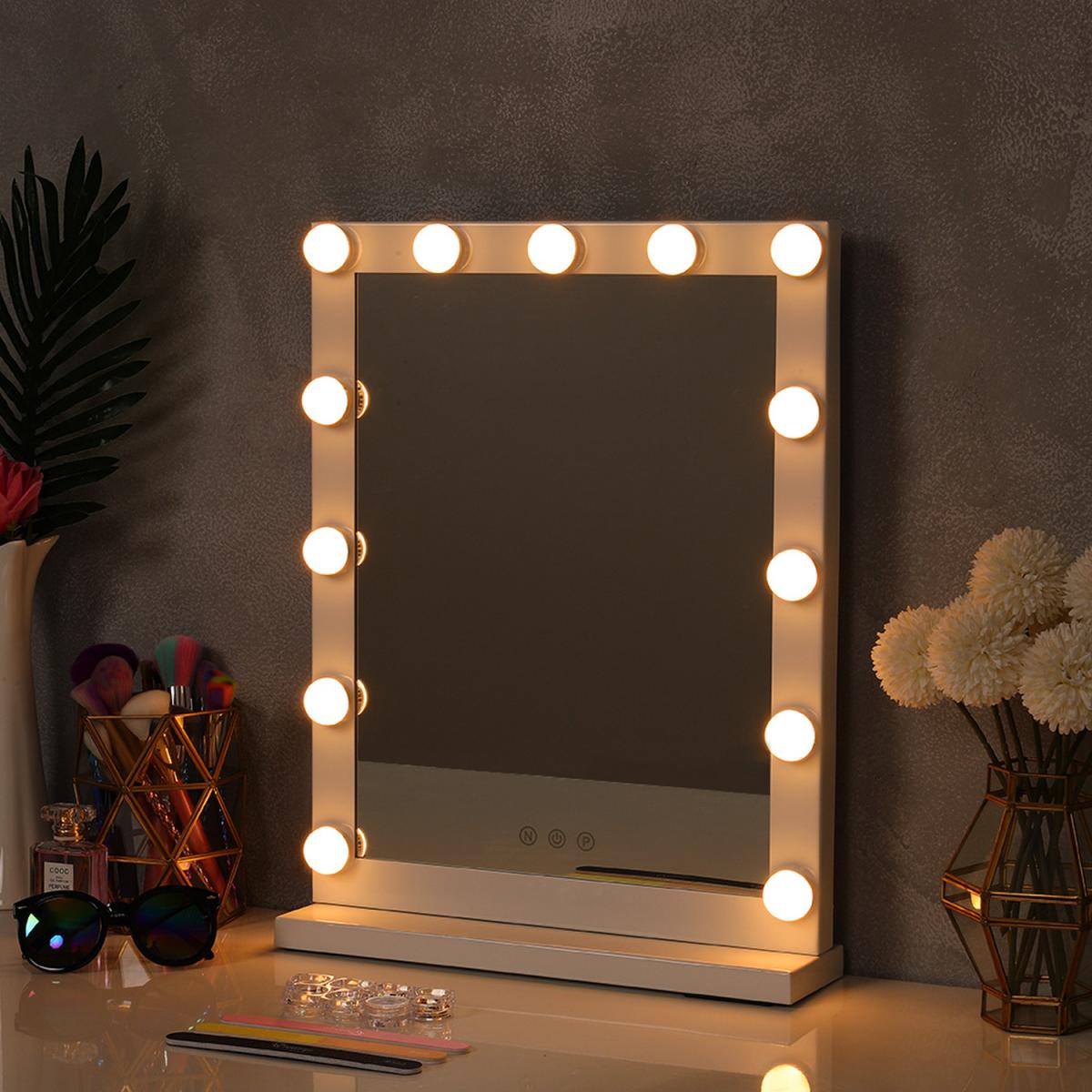 Hollywood Standard Table Vanity Mirror with LED - White / 80cm – image 9