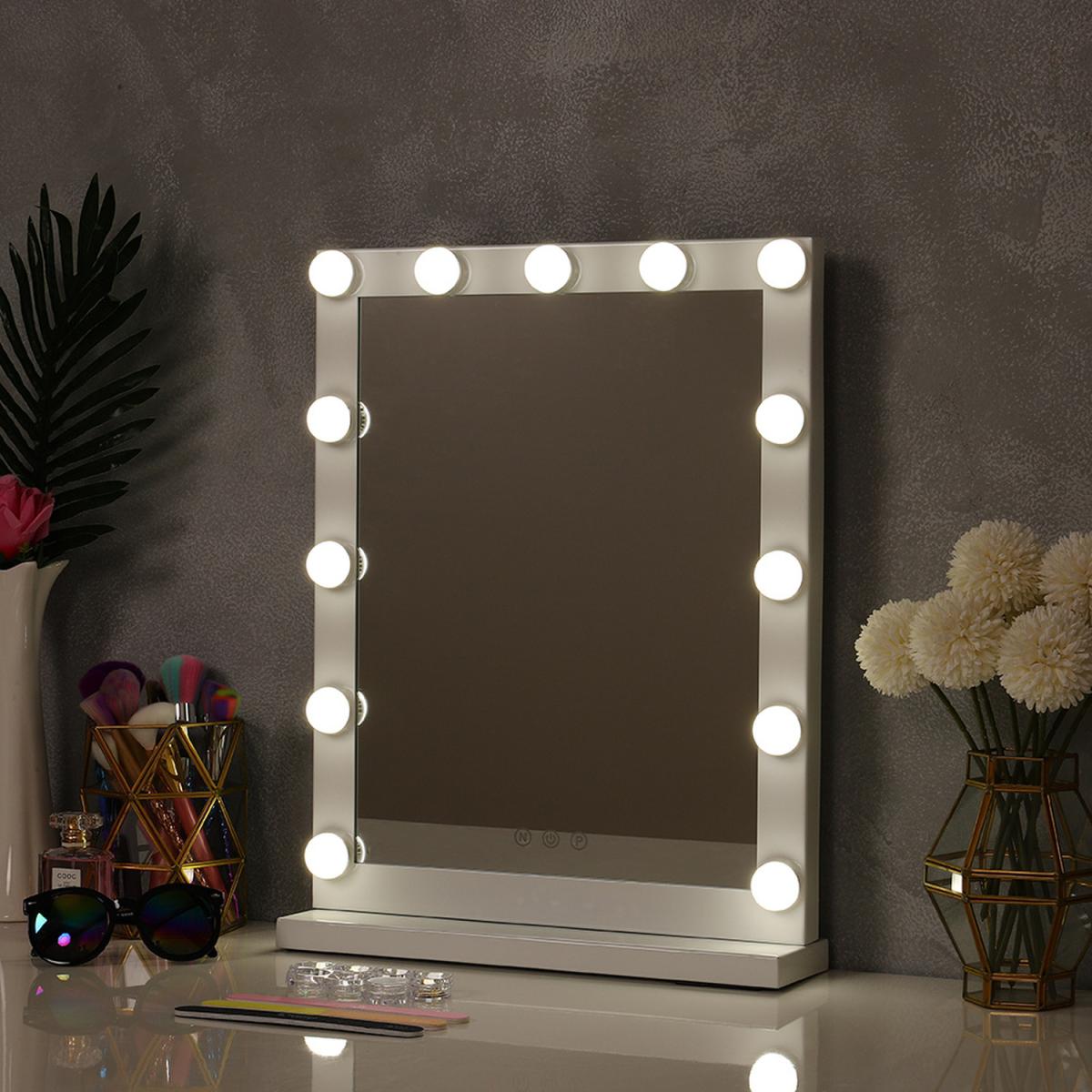 Hollywood Standard Table Vanity Mirror with LED - White / 80cm – image 10