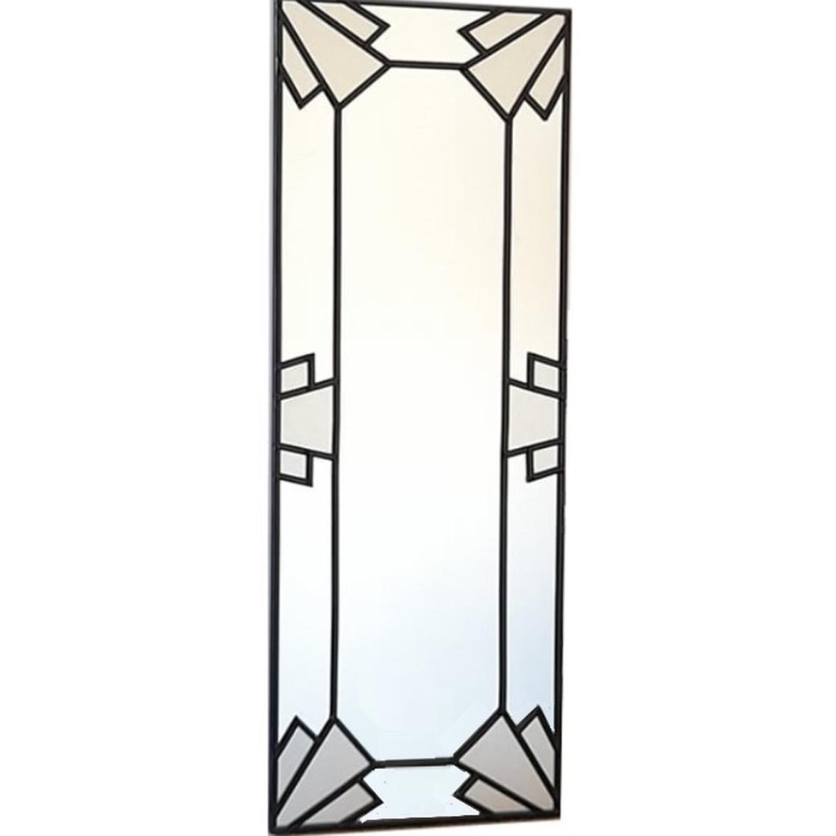 Handcrafted Art Deco Mirror - The Deco Edge - Black – image 4