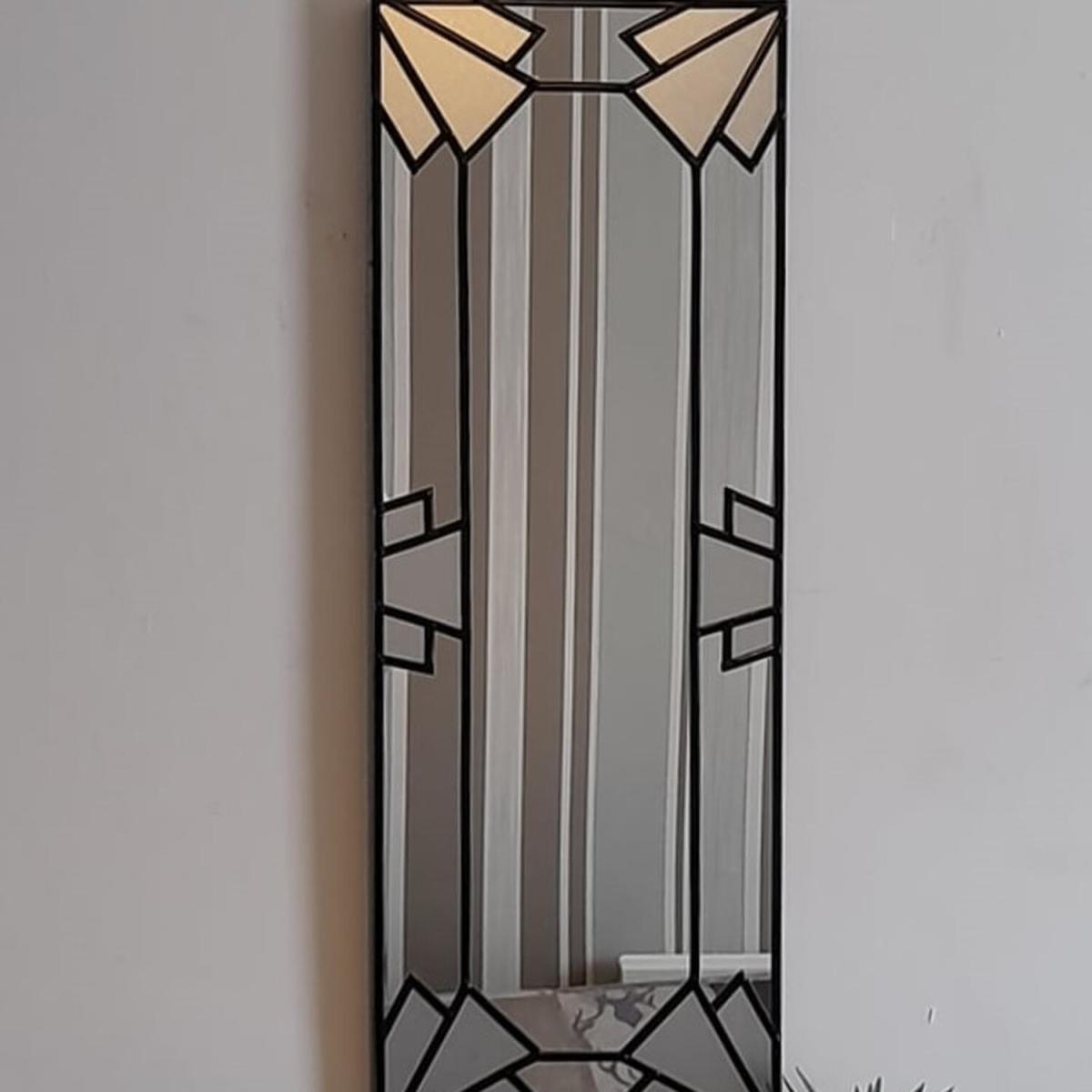 Handcrafted Art Deco Mirror - The Deco Edge - Black – image 5