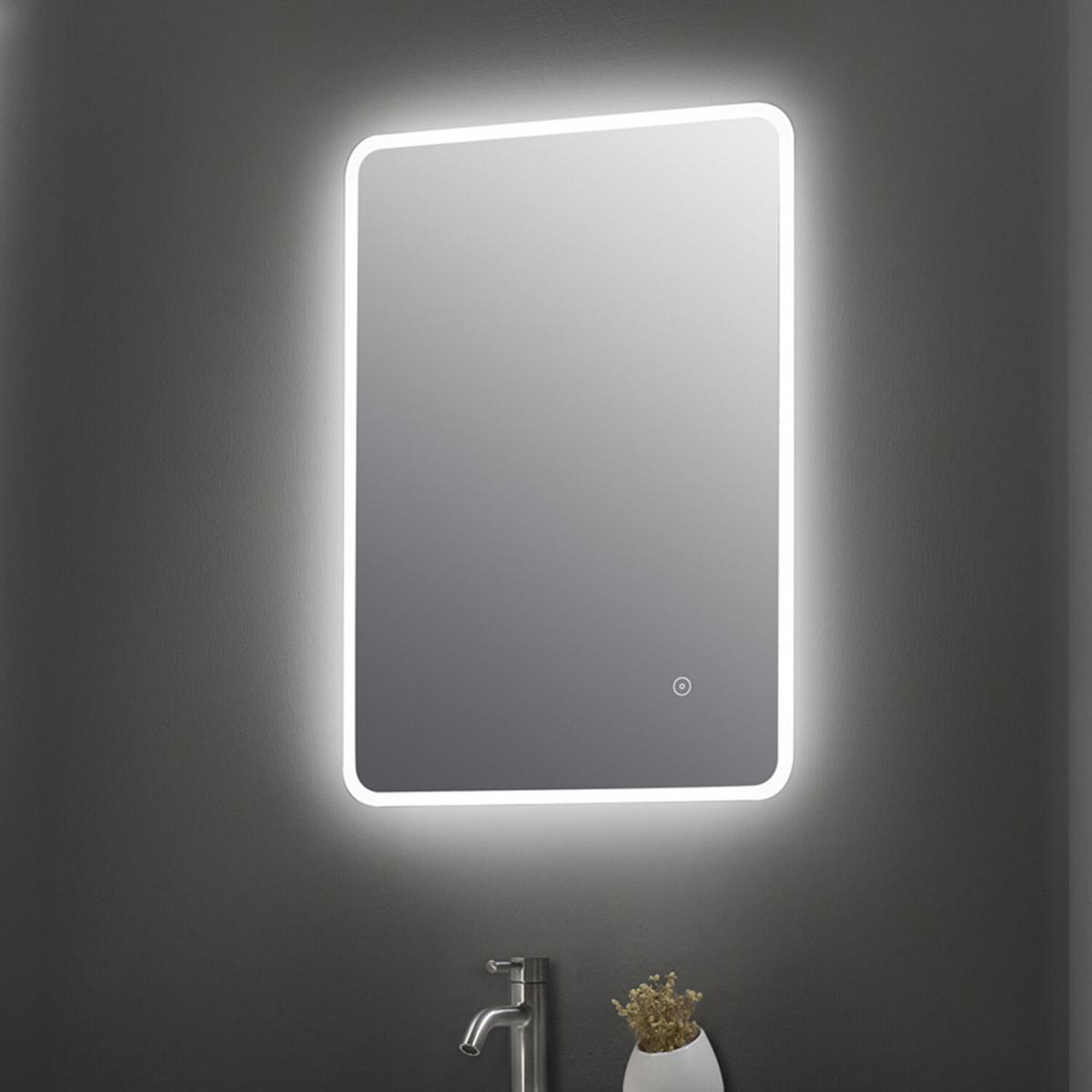 nuie Lynx Touch Sensor Ambient Mirror - Silver