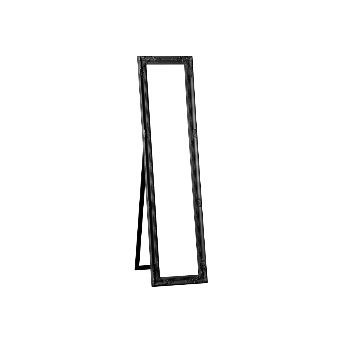 Brussels Vintage Floor Standing Black Chic Mirror - Black – image 1