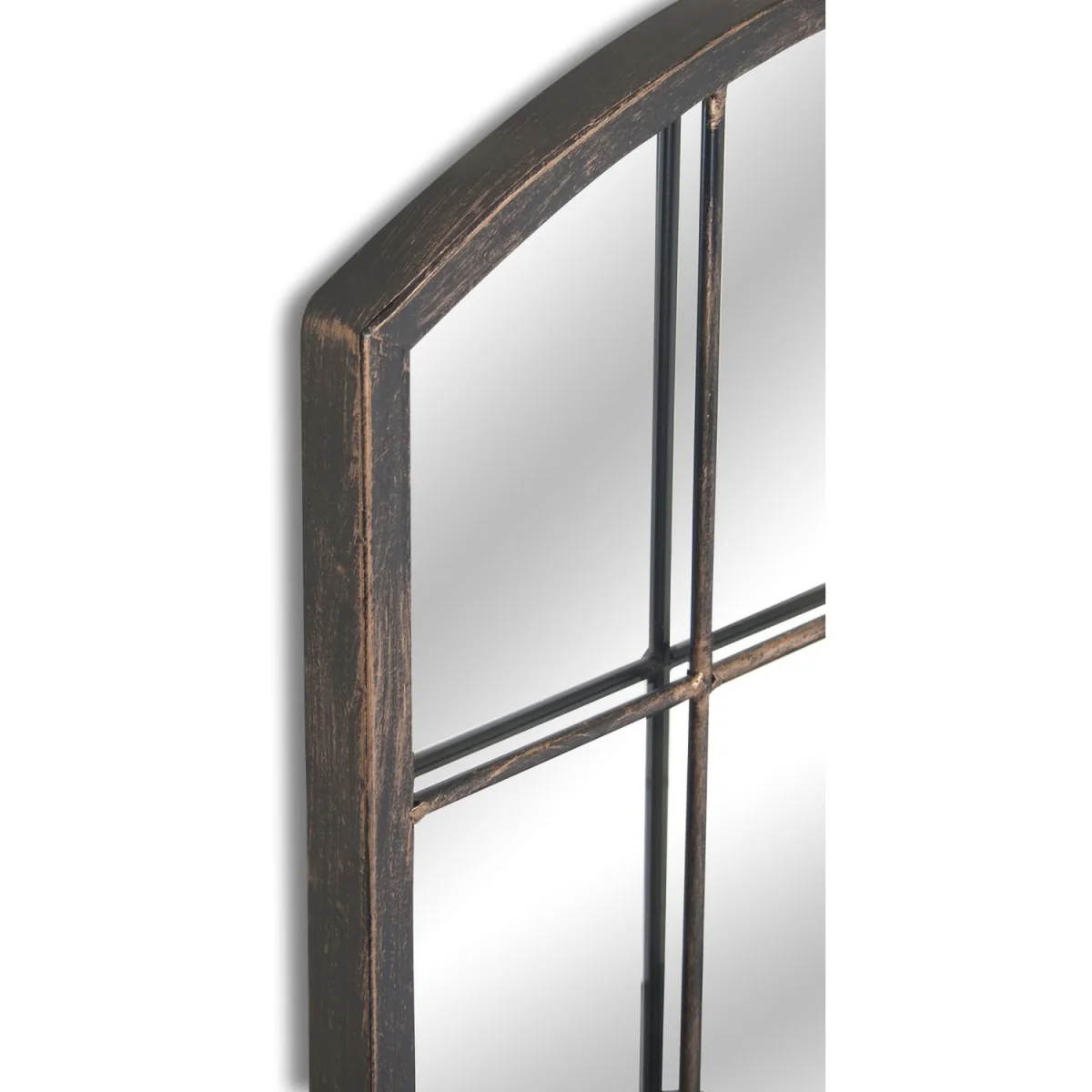 Primrose Metal Arched Glass Garden Mirror 2ft 7in x 2ft - Brown – image 4