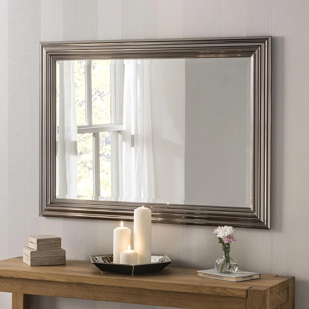 Dark Chrome Wall Mirror - Chrome / Wall Mirror / 20kg