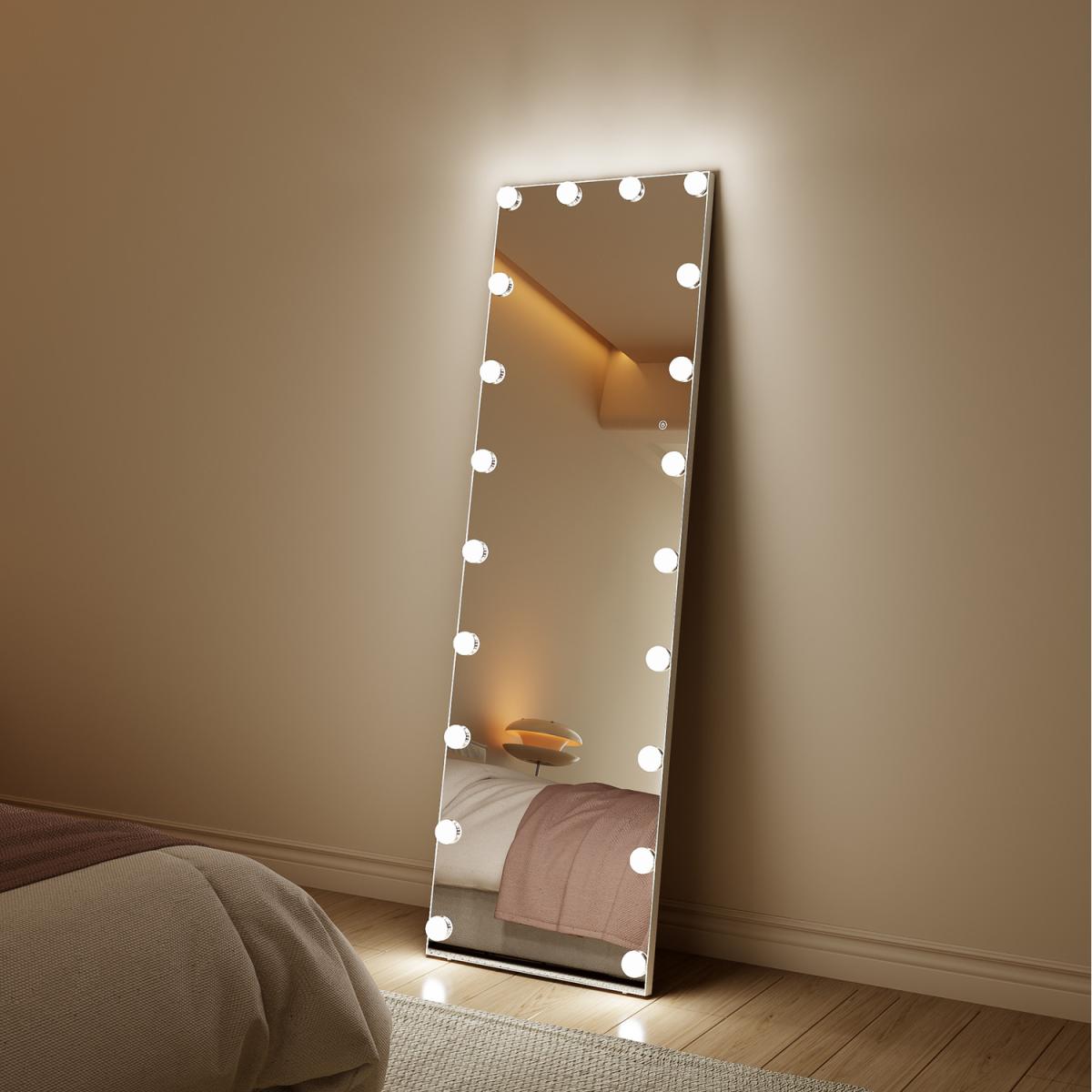 Hollywood Full Length Mirror with Stand - Black