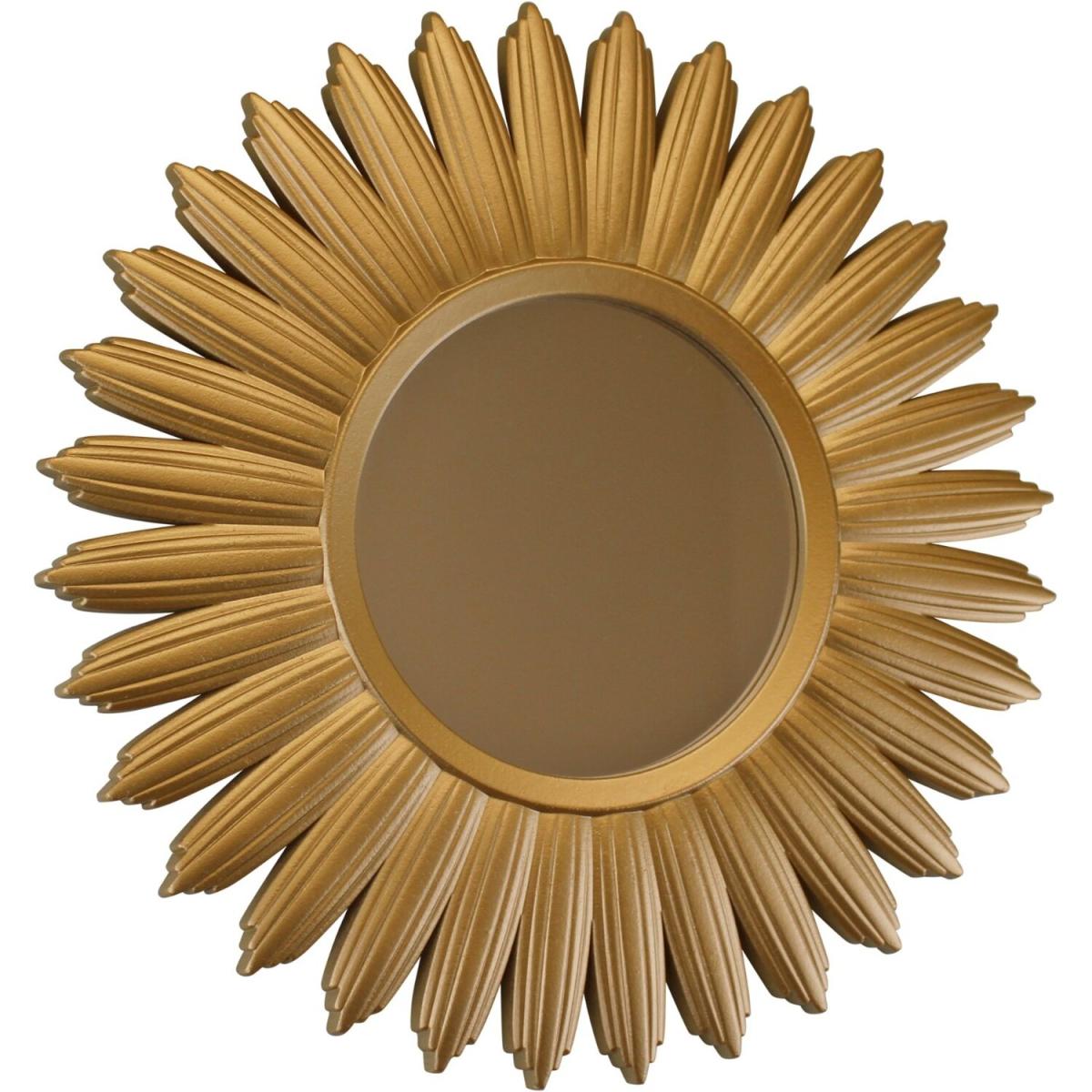 Large Gold Sunburst Mirror - Yellow – image 2