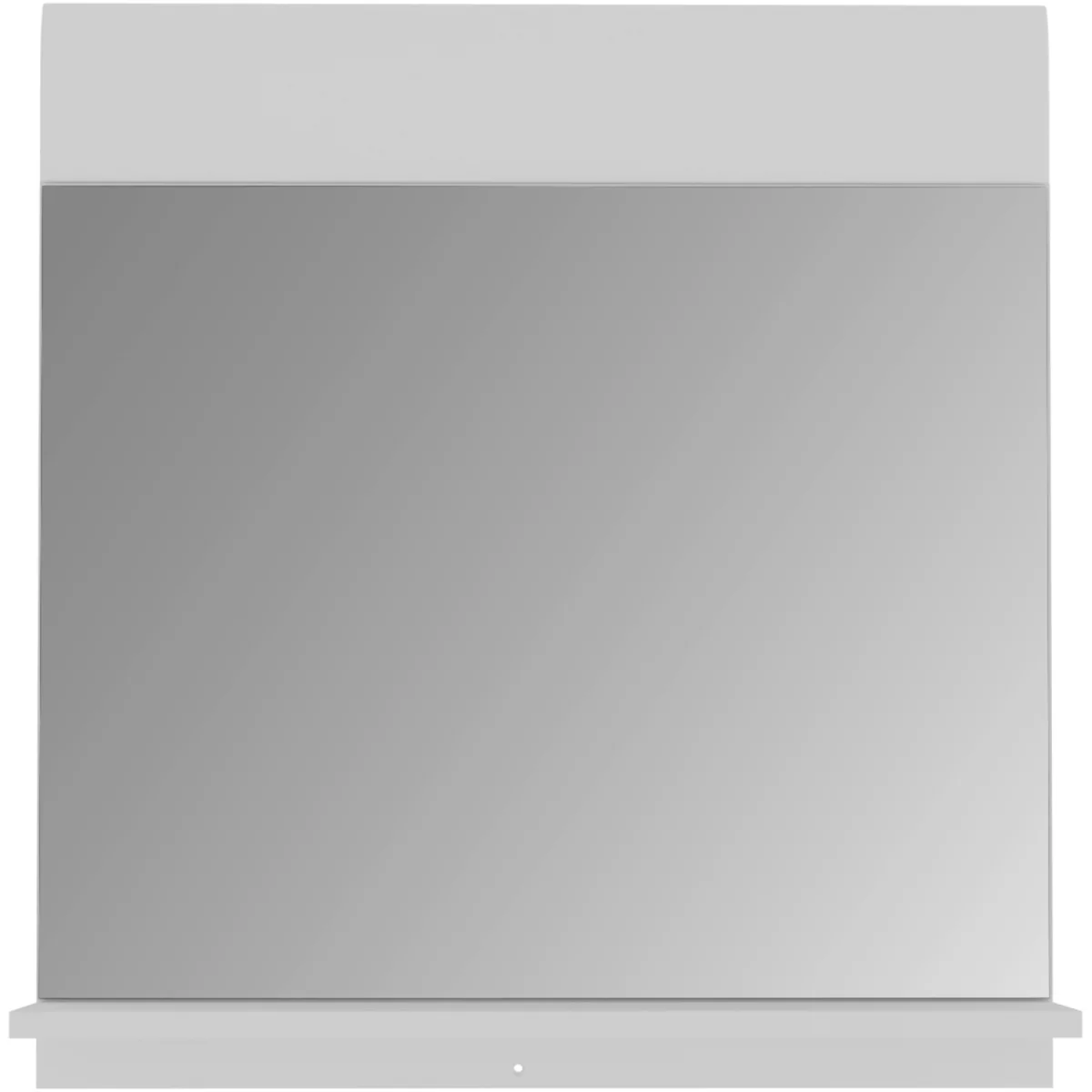 Ice Cave Mirror with Shelf in White with White High Gloss Front - White – image 3