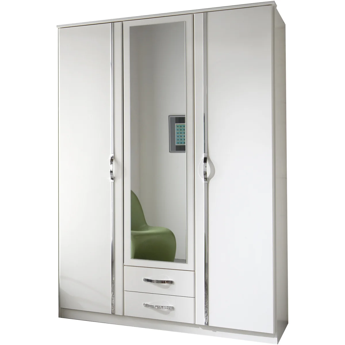 Duo 078484 3 Door 2 Drawer Mirror - White – image 2