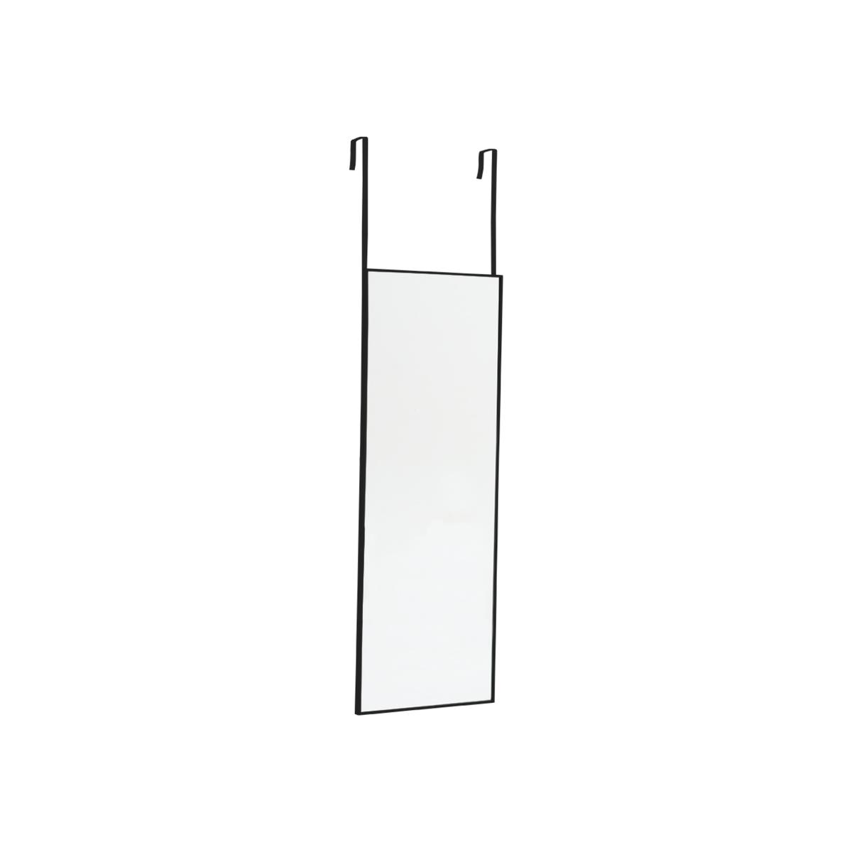 HomeScape Rectangular Metal Frame Over the Door Full Length Mirror - Black