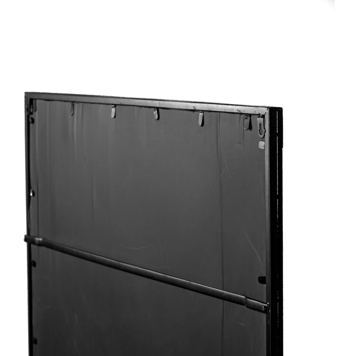 Large Industrial Urban Wrought Iron Square Panel Mirror 95x120cm - Black – image 2