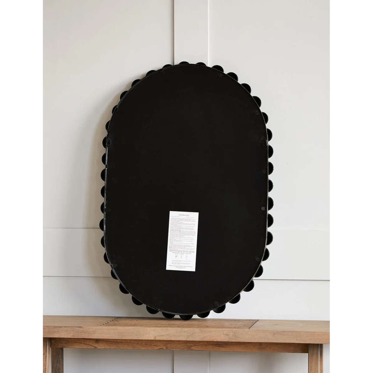 Oval Black Bobble Mirror – image 4