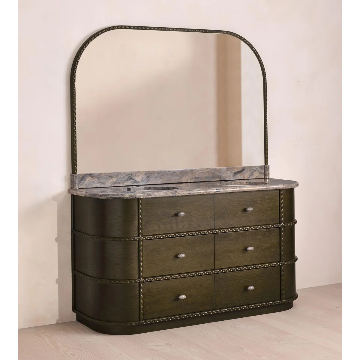 Pietro Double Vanity With Mirror, Brazilian Quartzite – image 6
