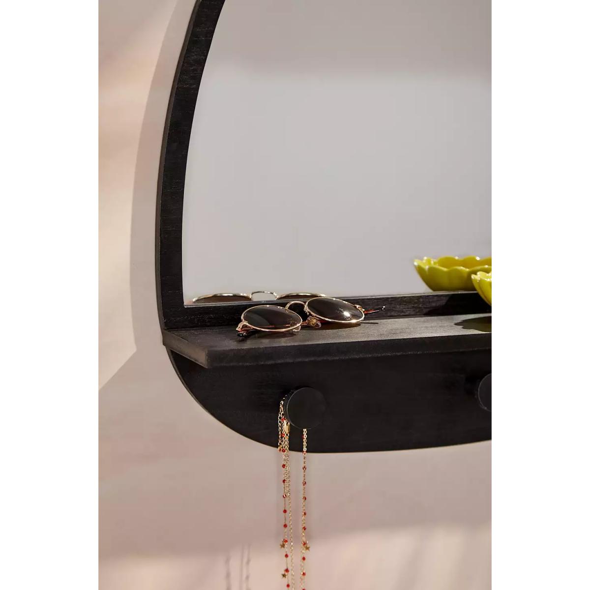 Urban Outfitters Isobel Wide Mirror Shelf - Black 60cm x 12cm x 47cm – image 2