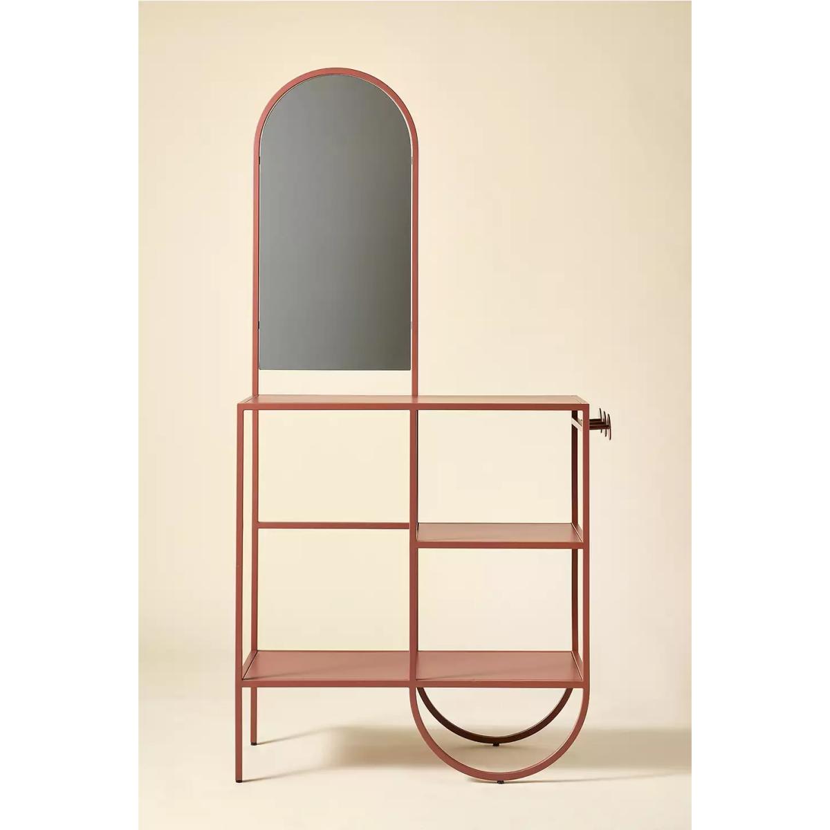 Lucie Terracotta Iron Mirror Entryway Storage Console - Dark Orange 38.1D x 84.7W x 173.4H cm at Urban Outfitters – image 2