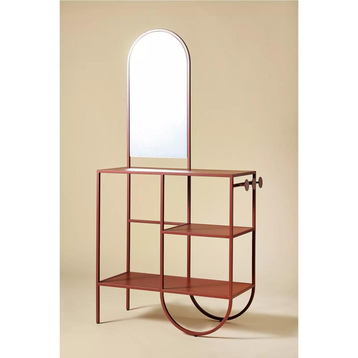 Lucie Terracotta Iron Mirror Entryway Storage Console - Dark Orange 38.1D x 84.7W x 173.4H cm at Urban Outfitters – image 4