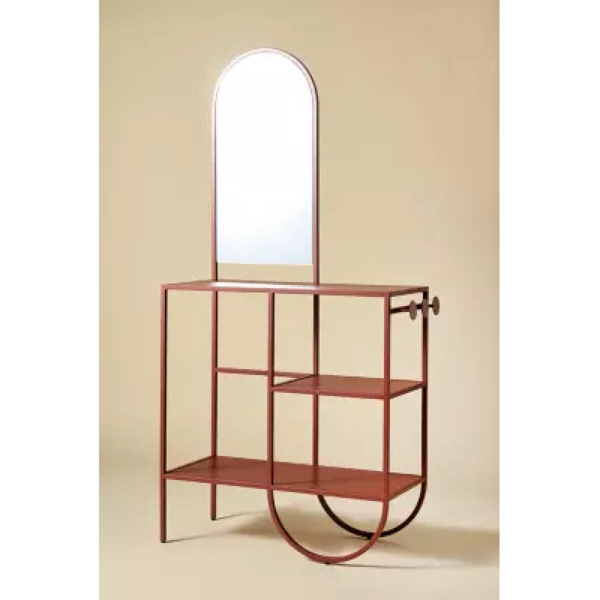 Lucie Terracotta Iron Mirror Entryway Storage Console - Dark Orange 38.1D x 84.7W x 173.4H cm at Urban Outfitters – image 6