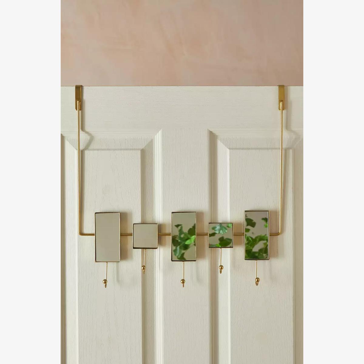 Mini Mirror Over-The-Door Hook - Gold ALL at Urban Outfitters – image 1