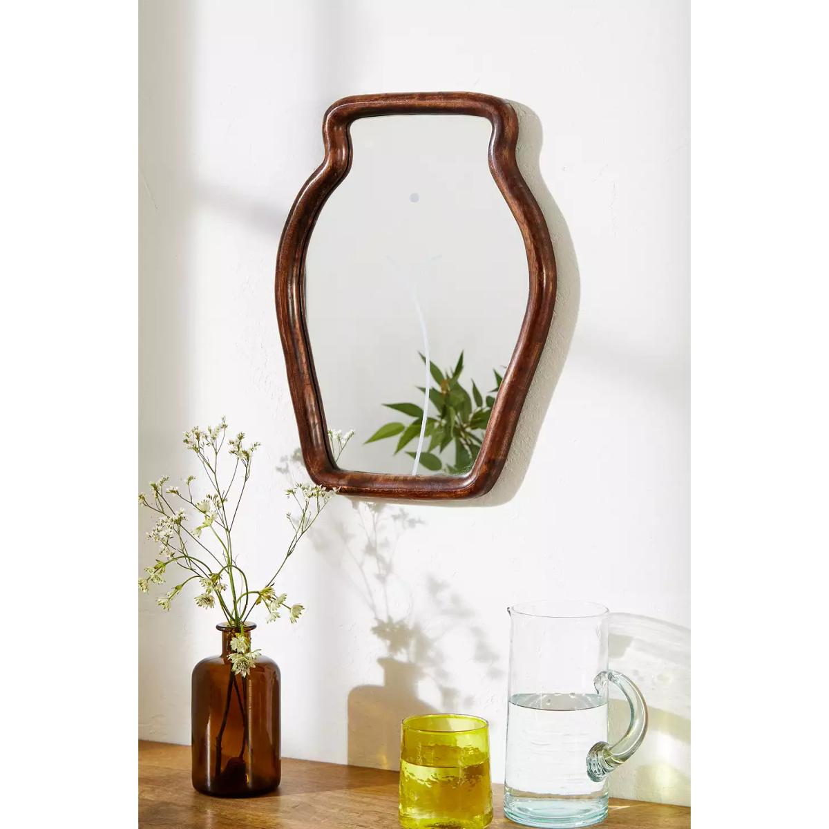 Body Frame Wall Mirror - Brown ALL at Urban Outfitters – image 3