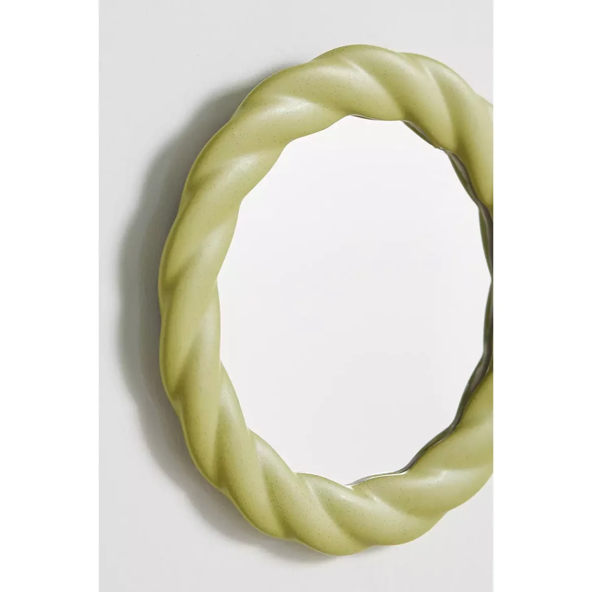 Jamie Braided Mirror - Green ALL at Urban Outfitters – image 2