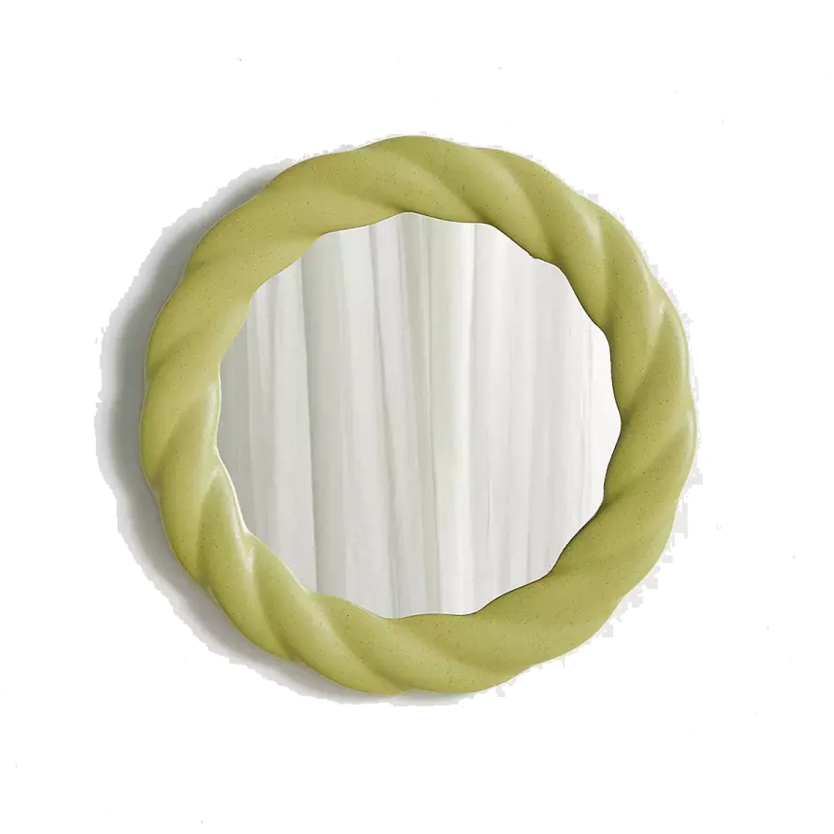Jamie Braided Mirror - Green ALL at Urban Outfitters – image 1