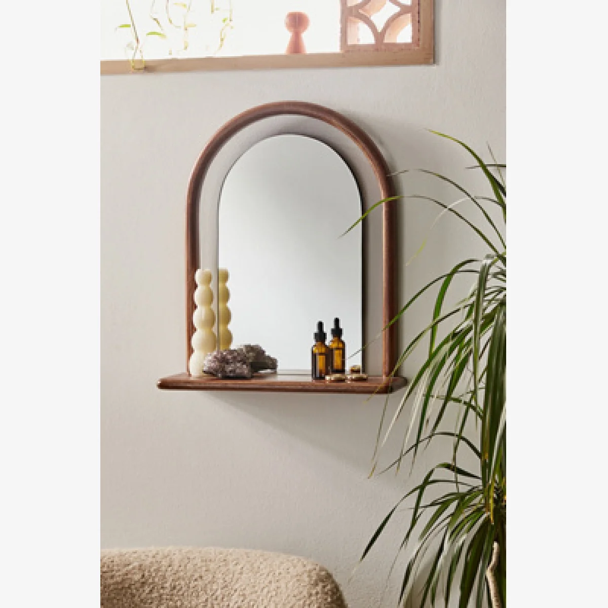 Leo Mirror Shelf - Brown ALL at Urban Outfitters – image 1