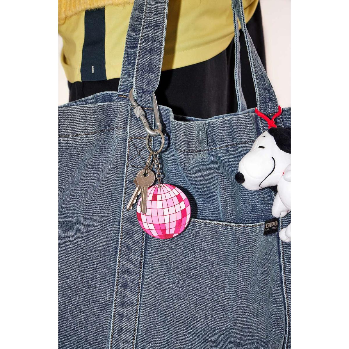 Disco Ball Mirror Keyring - Pink ALL at Urban Outfitters – image 2