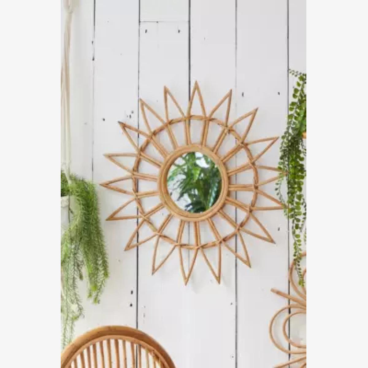 Rattan Sun Wall Mirror ALL at Urban Outfitters