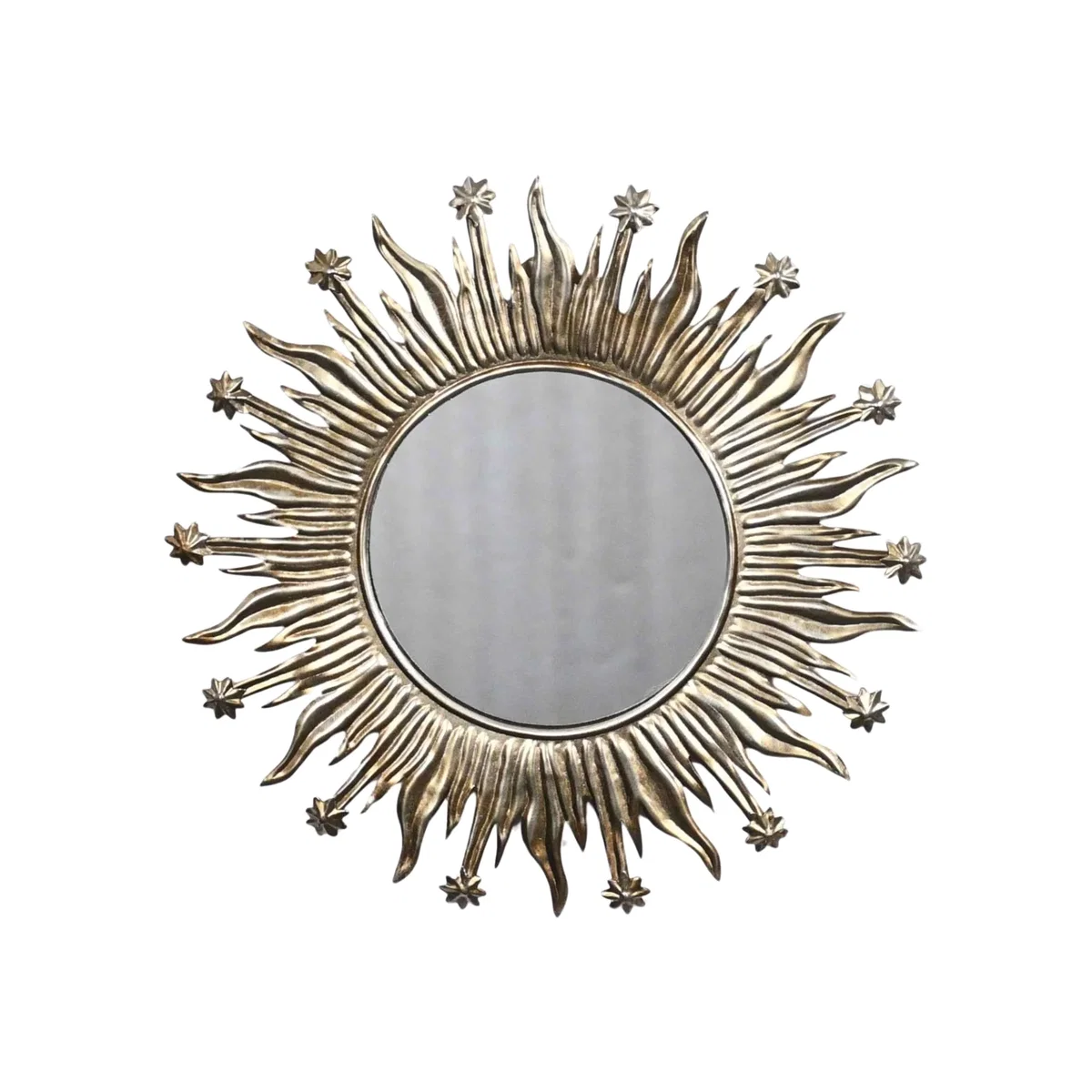Round Sunburst Mirror Silver | Lila Rasa
