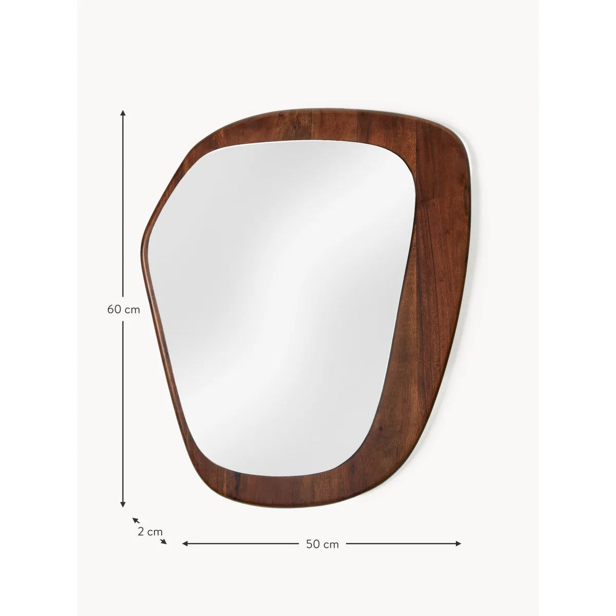 Wall Mirror Ayda with Acacia Wood Frame – image 6