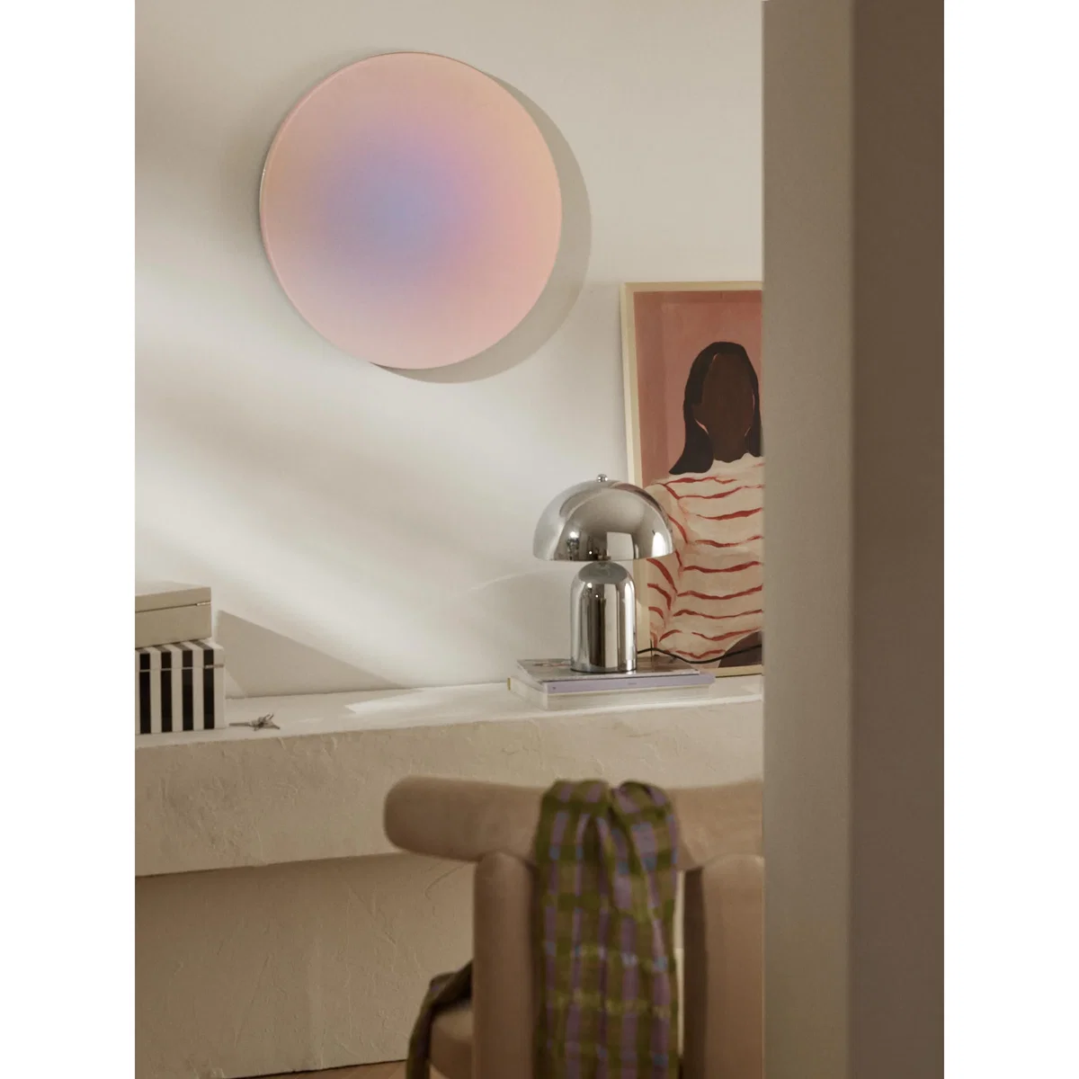 Iridescent Design Wall Mirror Ruby – image 2