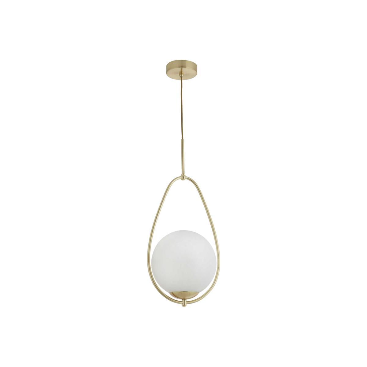 White Ball Gold Framed Pendant – image 1