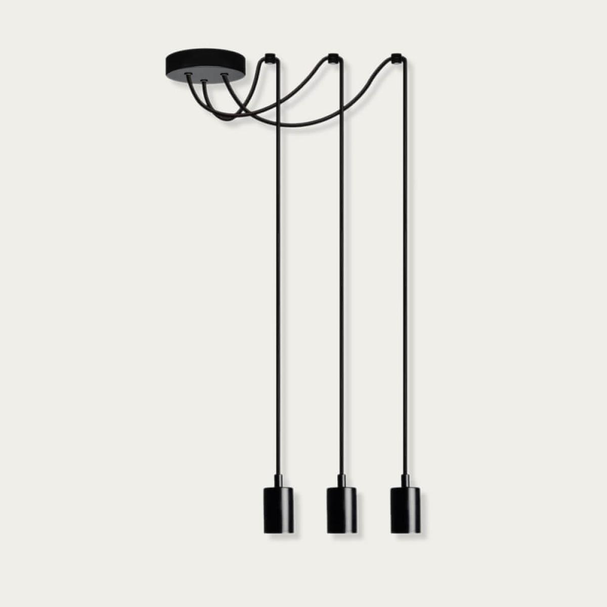 Black Muka 3-Pendant Light – image 1