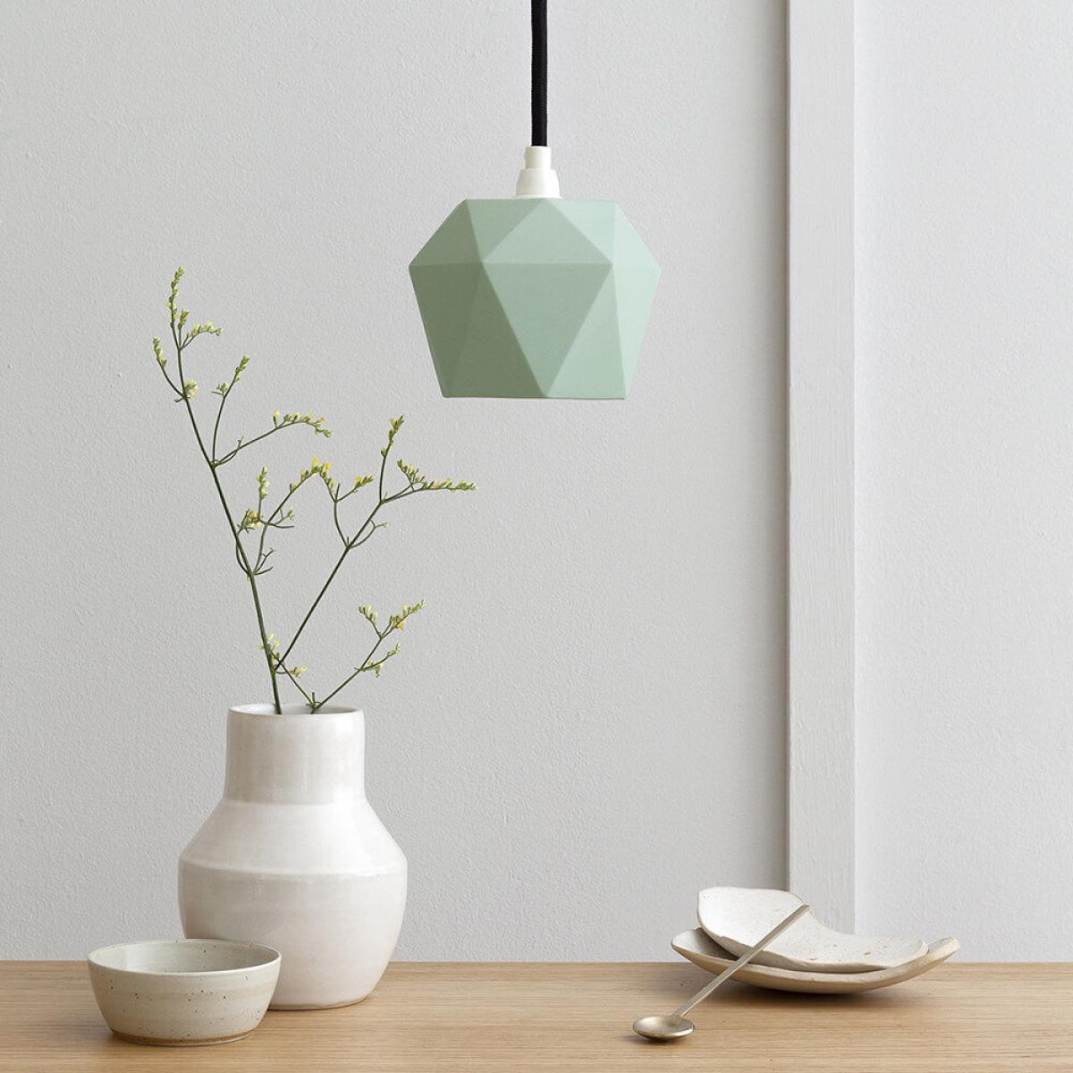 Mint Porcelain Pendant Light Triangle – image 3