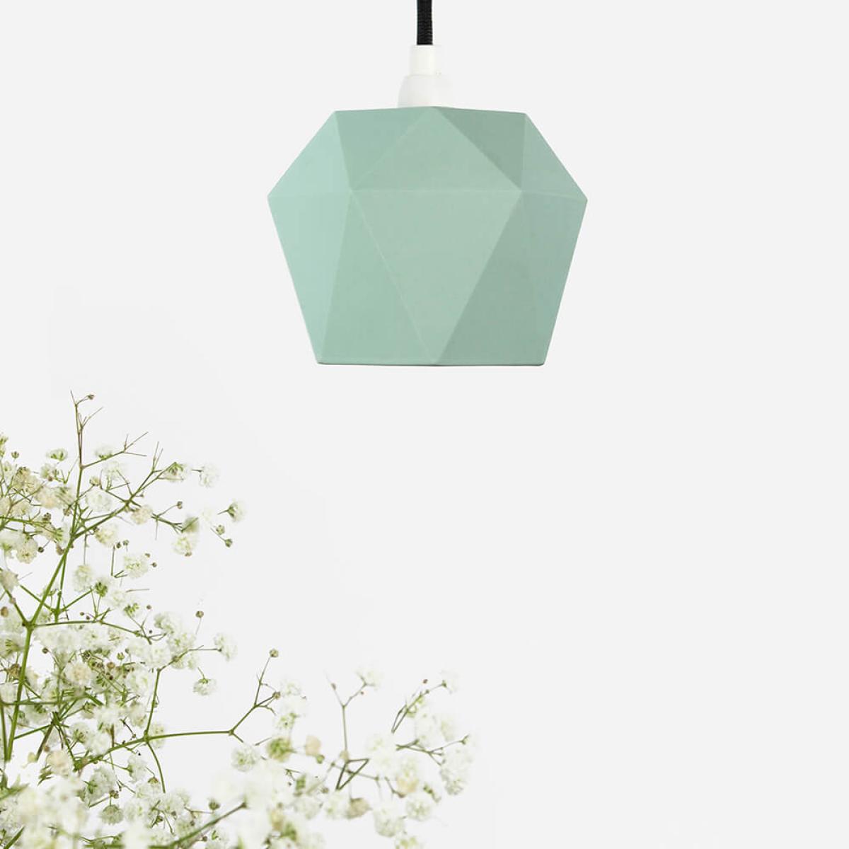 Mint Porcelain Pendant Light Triangle – image 8