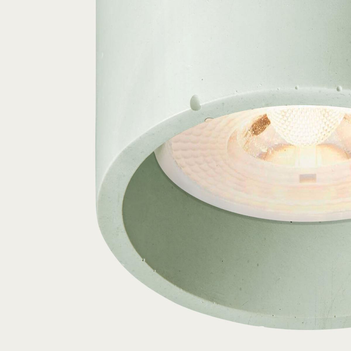 Sage Green Cromia Concrete Ceiling Lamp – image 3