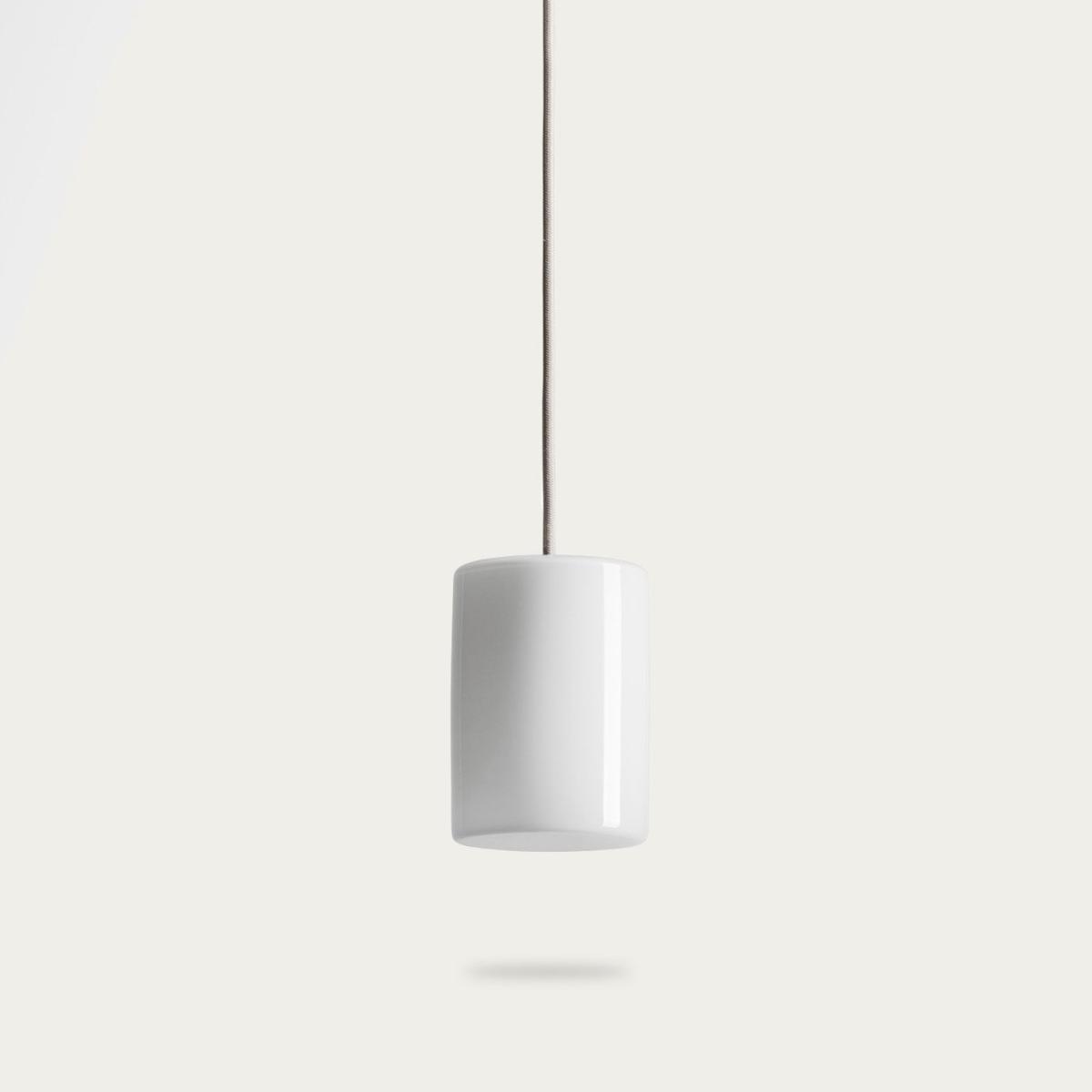 Light Grey Bulb Lamp Small Cylinder