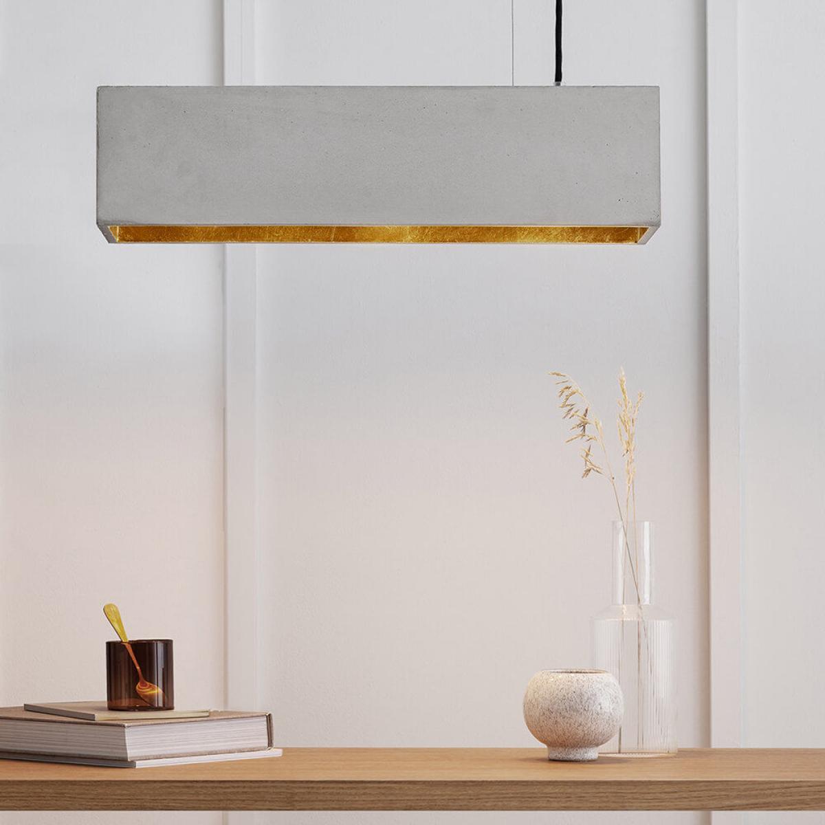 Graphite Grey Horizontal Rectangle Pendant Light – image 3