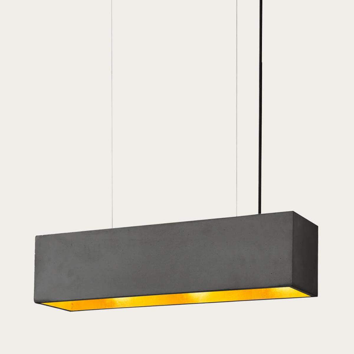 Dark Grey Horizontal Rectangle Pendant Light – image 2