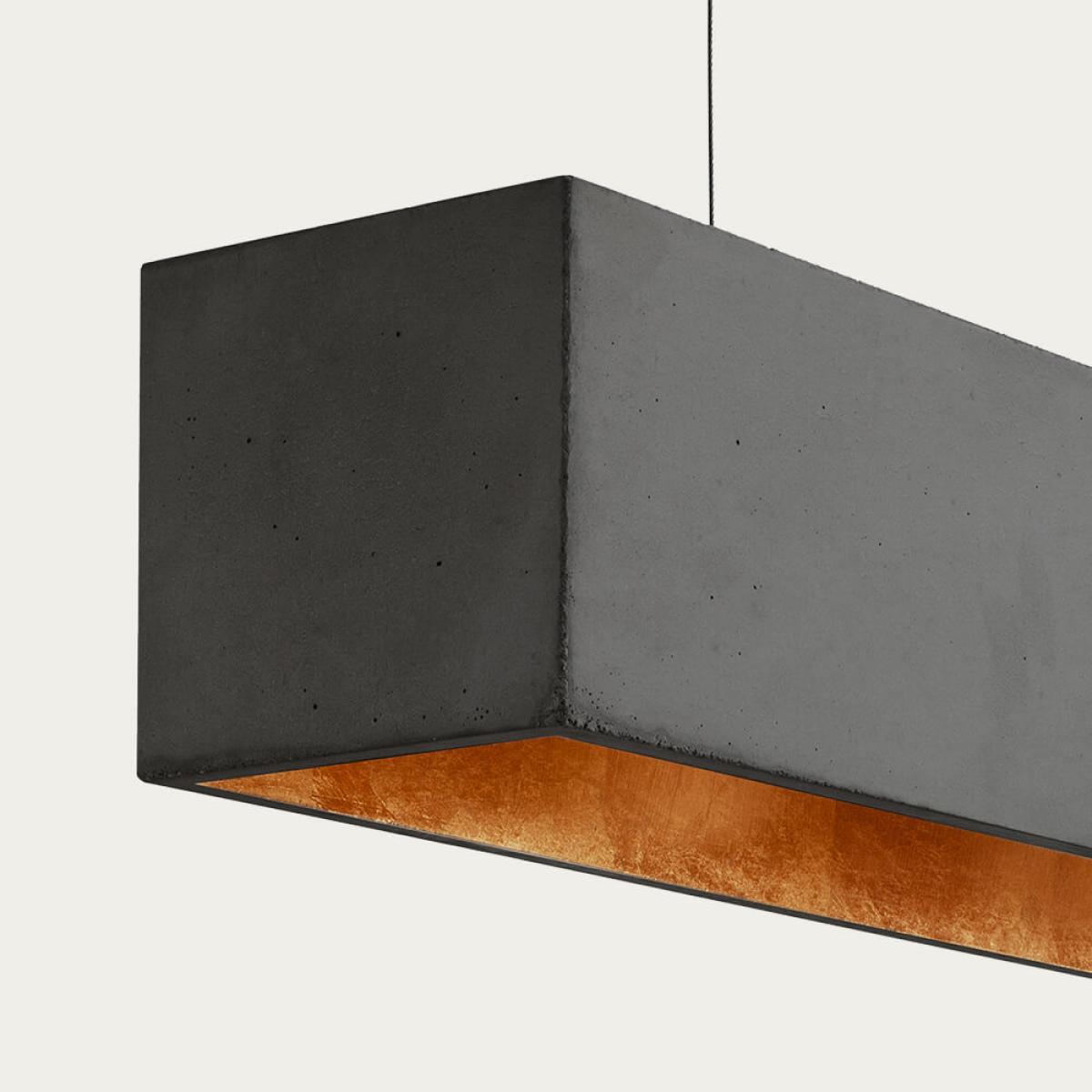 Dark Grey Horizontal Rectangle Pendant Light – image 5
