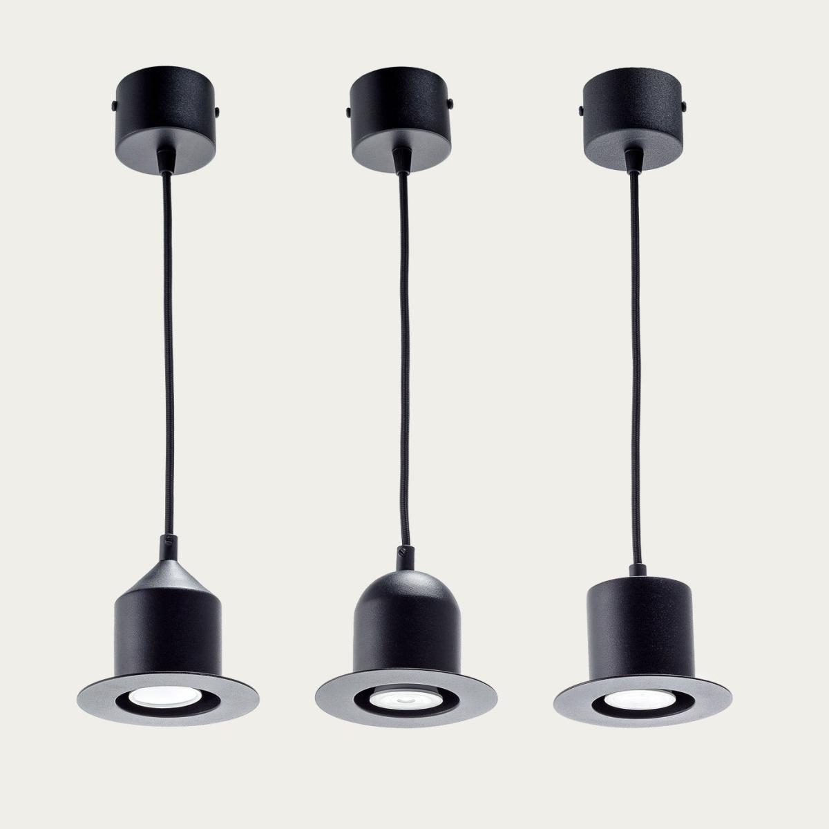 Black Hat Pendant Lamp Set of 3 – image 3