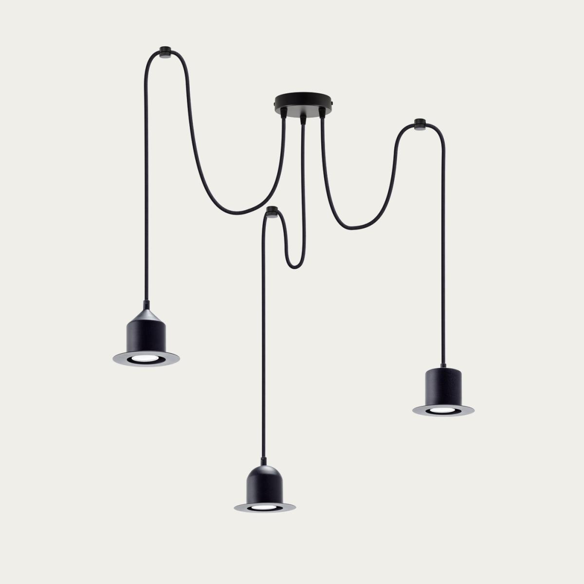 Black Hat Pendant Lamp Set of 3 – image 1