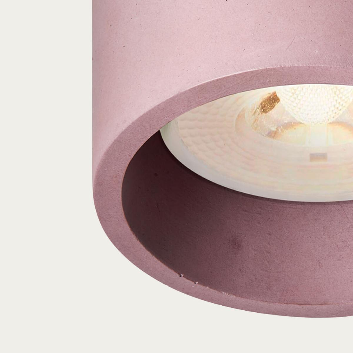 Burgundy Cromia Concrete Ceiling Lamp – image 3