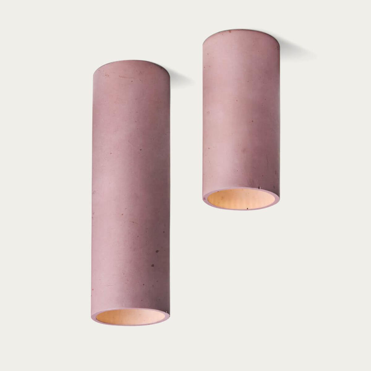 Burgundy Cromia Concrete Ceiling Lamp – image 4