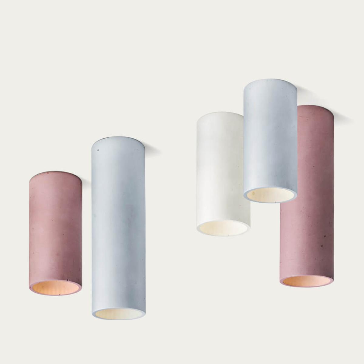 Burgundy Cromia Concrete Ceiling Lamp – image 5