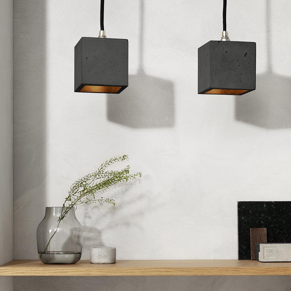 Dark Grey Pendant Light Cubic Small – image 3