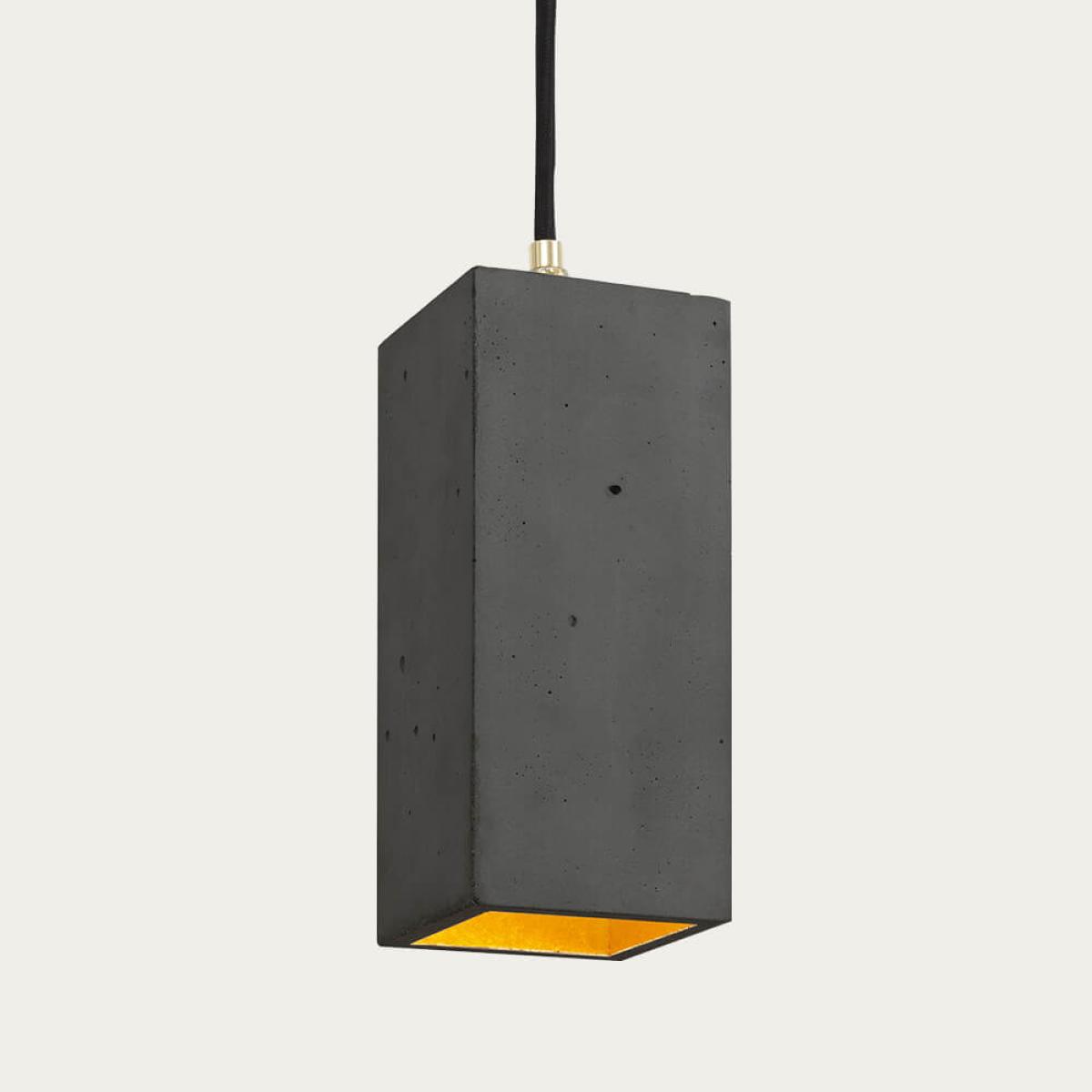 Dark Grey Vertical Rectangle Pendant Light – image 2