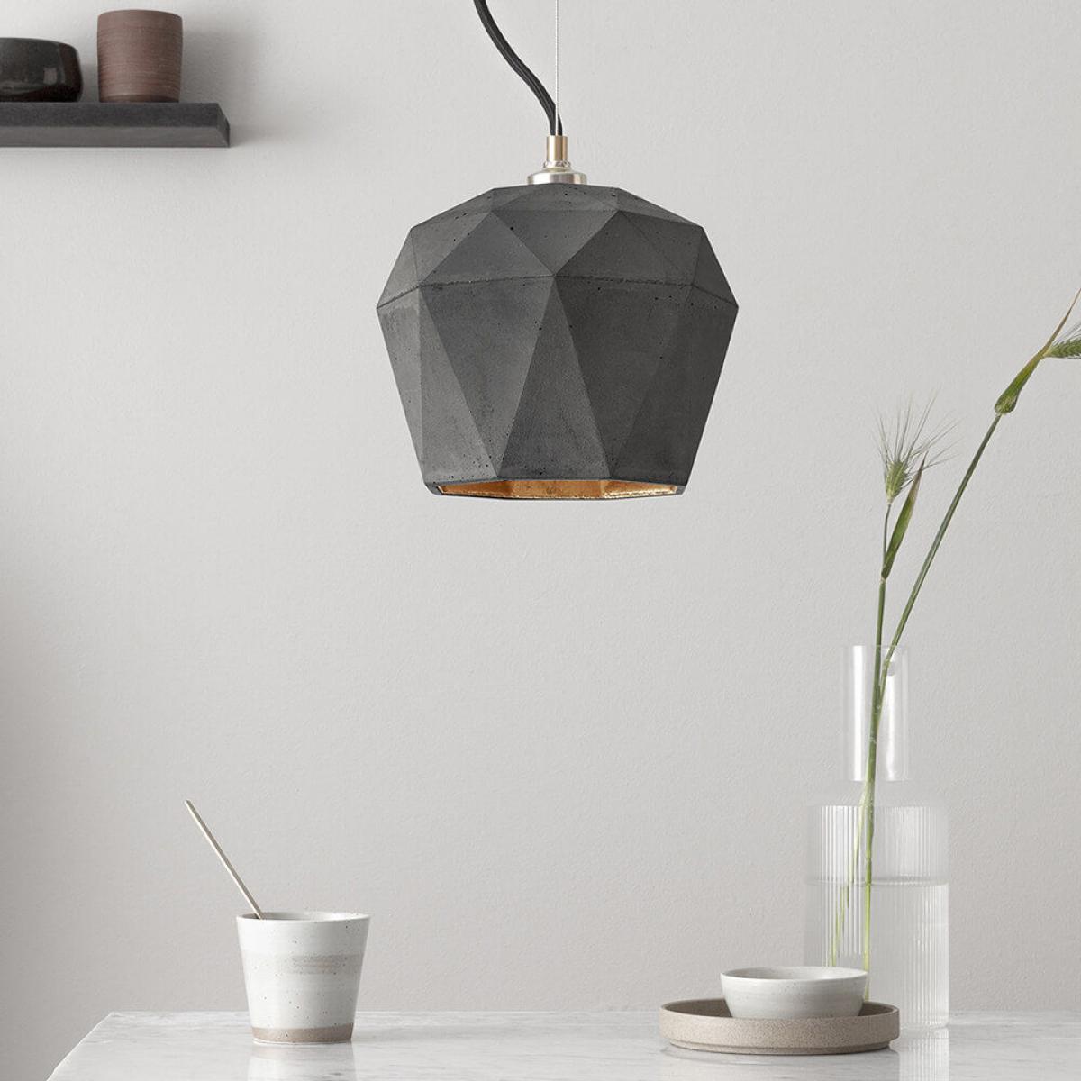 Dark Grey Large Pendant Light Triangle – image 2