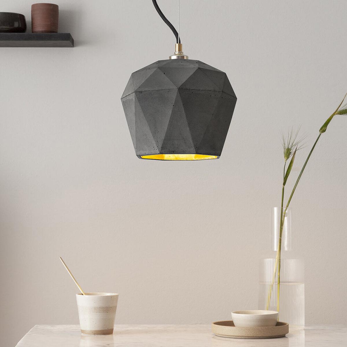 Dark Grey Large Pendant Light Triangle – image 3