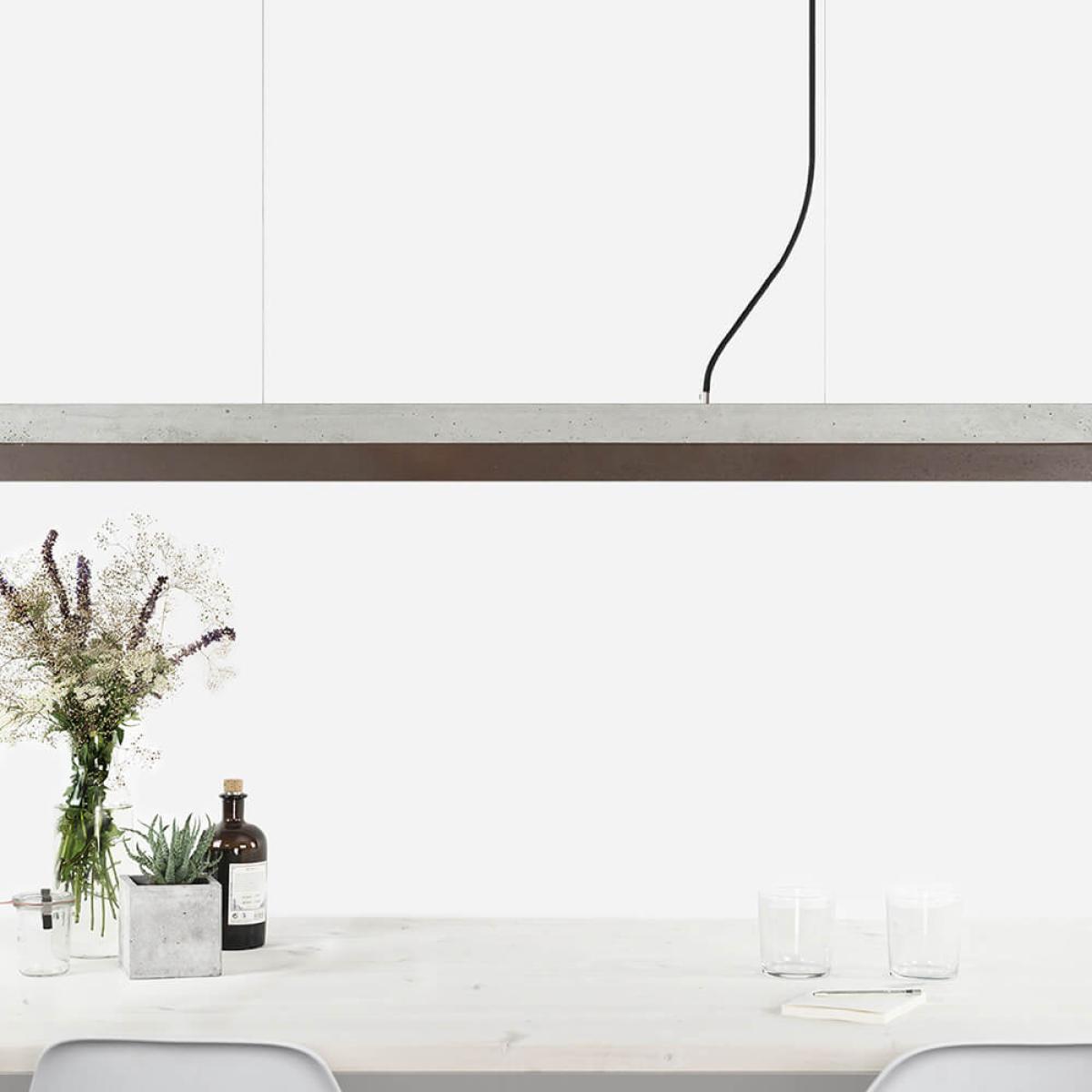 Graphite Grey Concrete & Corten Pendant Light – image 2
